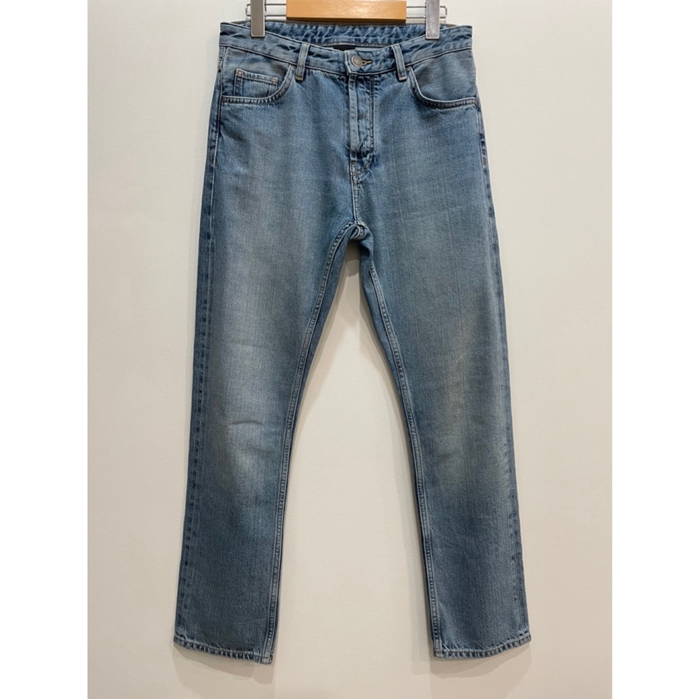 Massimo Dutti Women’s Button Fly Straight Leg Mid wash Denim Jeans Size 4
